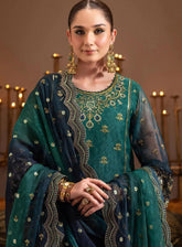 Jhalak By Alizeh Embroidered Chiffon 3 Piece Unstitched Suit AF24JV4 D#04 DEEWANI